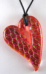 ElfenGlas� Serie ElfenHerz - Anh�nger,  Glas, Schmuck, Glasschmuck, Dichroic, Fusing, Mode, Modeschmuck