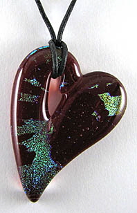 ElfenGlas� Serie ElfenHerz - Anh�nger,  Glas, Schmuck, Glasschmuck, Dichroic, Fusing, Mode, Modeschmuck