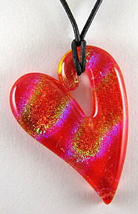 ElfenGlas� Serie ElfenHerz - Anh�nger,  Glas, Schmuck, Glasschmuck, Dichroic, Fusing, Mode, Modeschmuck