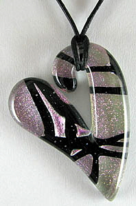 ElfenGlas� Serie ElfenHerz - Anh�nger,  Glas, Schmuck, Glasschmuck, Dichroic, Fusing, Mode, Modeschmuck