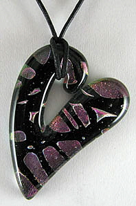 ElfenGlas� Serie ElfenHerz - Anh�nger,  Glas, Schmuck, Glasschmuck, Dichroic, Fusing, Mode, Modeschmuck