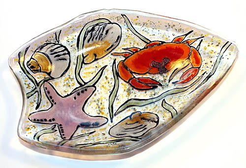 Schale Blattform, Glasmalerei - ElfenGlas� Fusing-Kurs